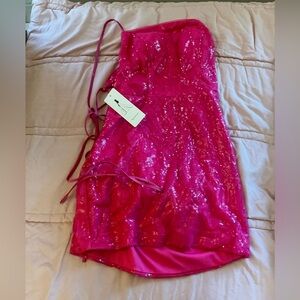 Women’s Spaghetti Strap Sequin Homecoming Dress